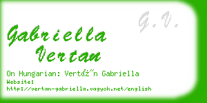 gabriella vertan business card